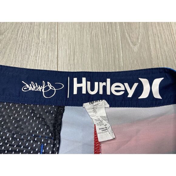 Hurley Boardshorts Swim Suit Shorts Mens 36 Blue 19" Phantom Dalek Beach Kayak - Picture 6 of 15